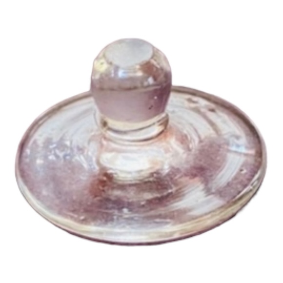 Vintage Hand Blown Teapot With Lid and Bamboo Handle and Red Etched Flowers - Picture 5 of 7